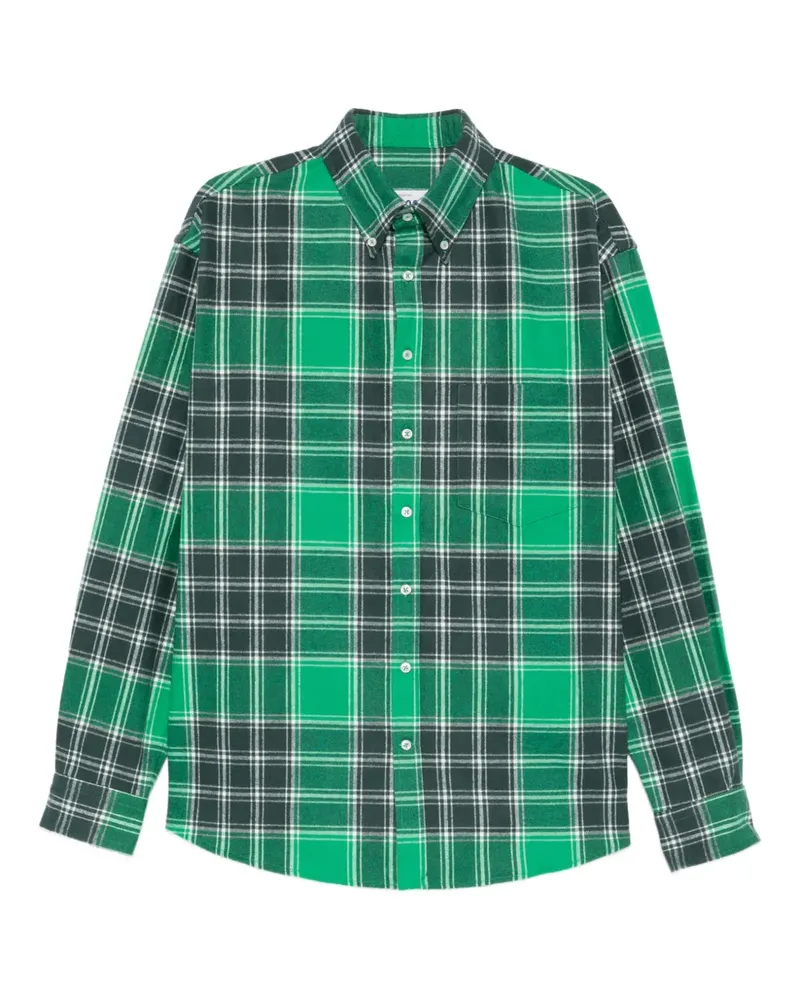 LC23 plaid-pattern pocket shirt - Grün Grün
