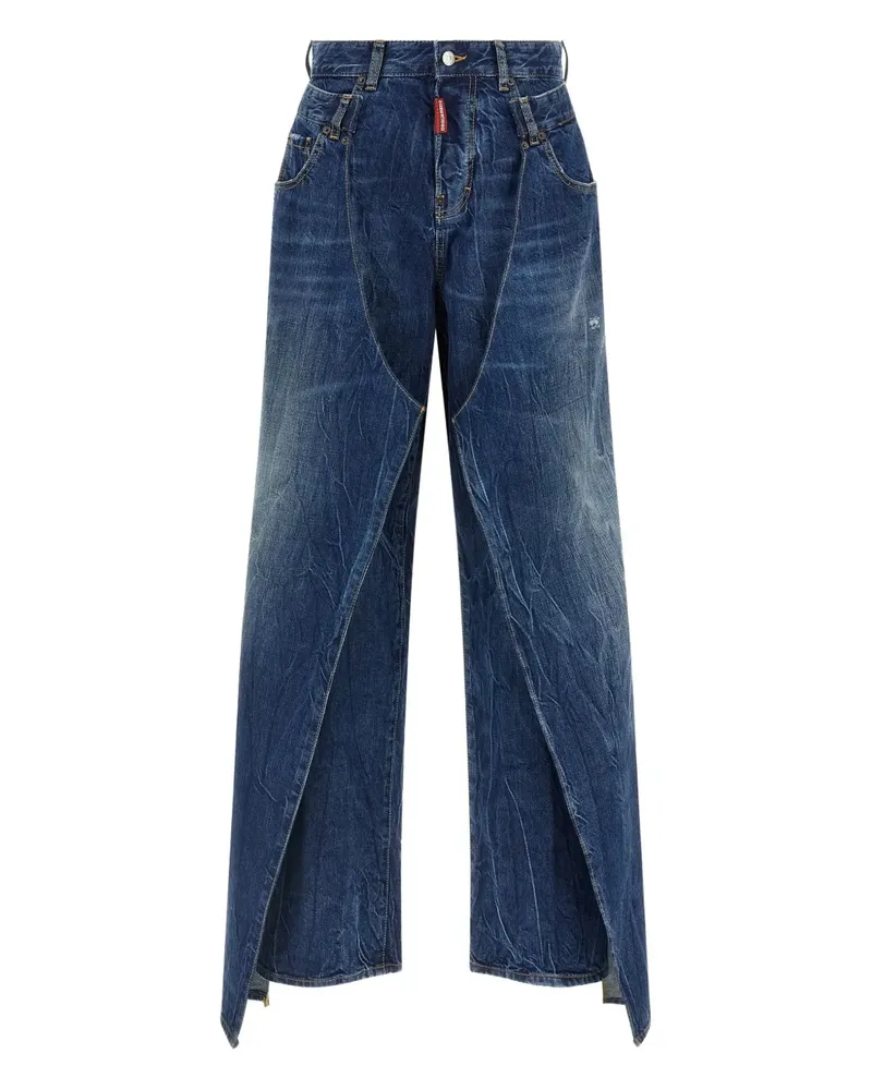 Dsquared2 x Better Double Wrap Jeans mit Stone-Wash-Effekt - Blau Blau