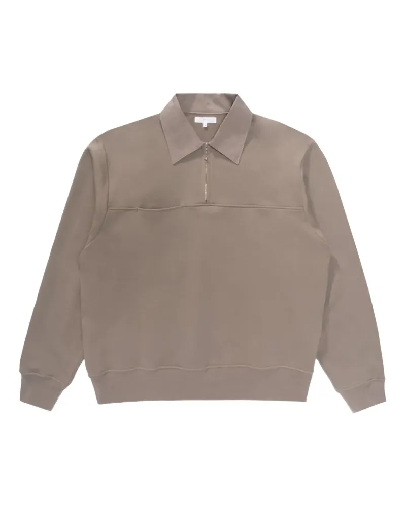 Lady White Co. Anderson Quarter Zip Poloshirt - Grau Grau