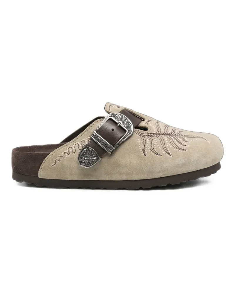 Birkenstock x Etro Mules mit Stickerei - Nude Nude