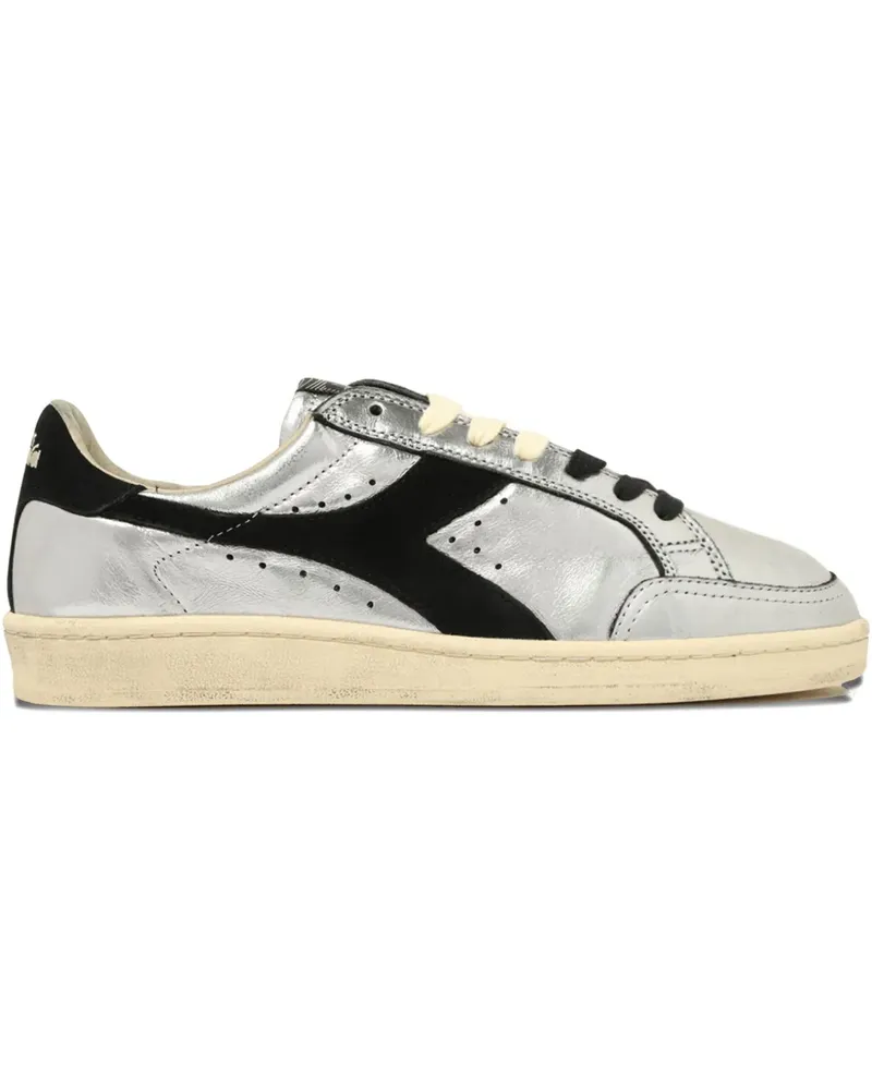 Diadora Sneakers aus Metallic-Leder - Silber Silber