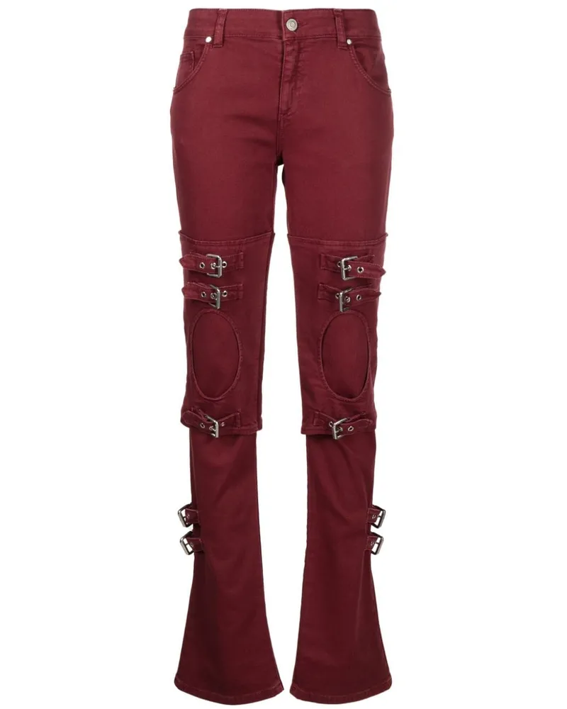 Blumarine Jeans mit Cut-Outs Rot