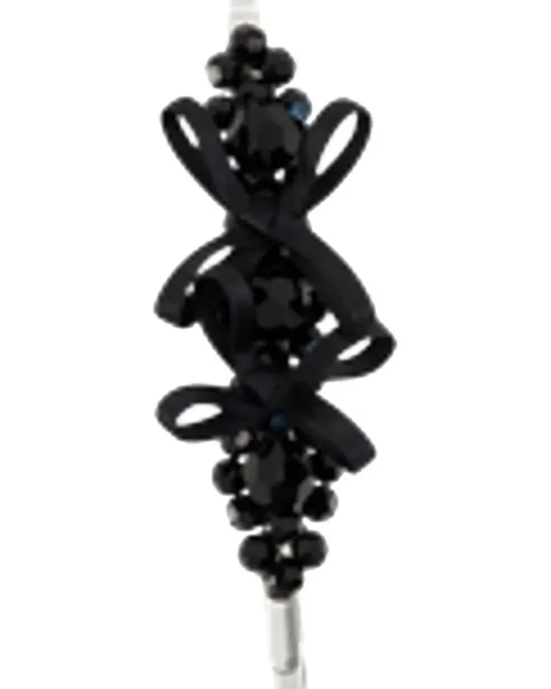 Simone Rocha Haarklammern mit Kristallen - Schwarz Schwarz