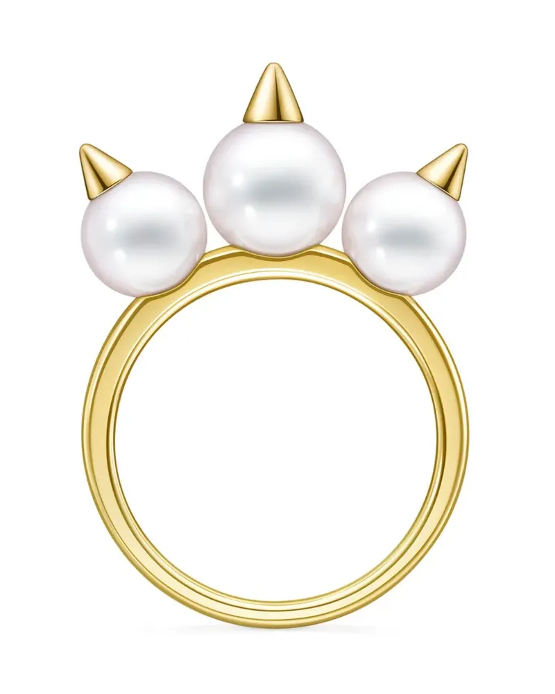 TASAKI 18kt Collection Line Danger Gelbgoldringe mit Perlen Gold