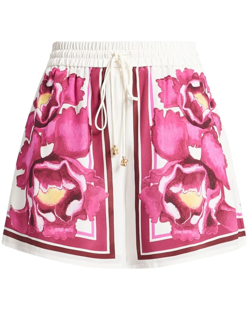 Aje. Shorts aus Seide mit Blumen-Print - Rosa Rosa