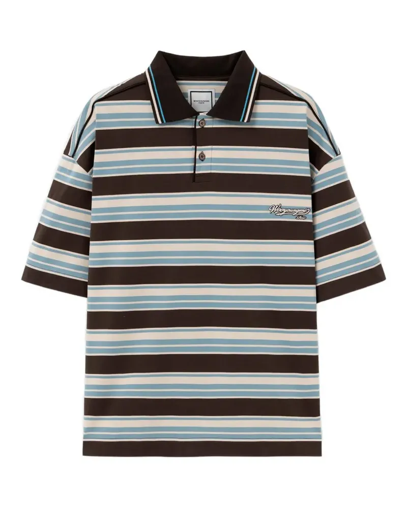 Wooyoungmi striped short-sleeve T-shirt - Braun Braun