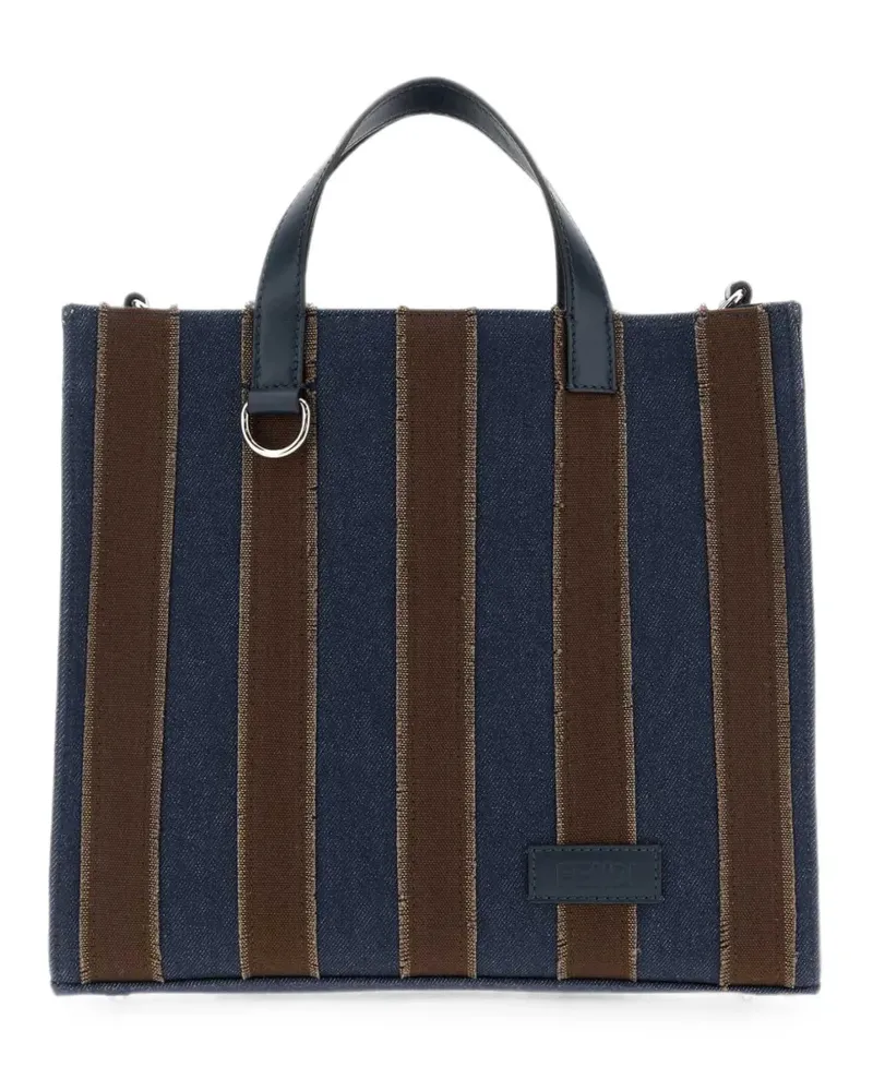 Fendi Pequin tote bag - Blau Blau