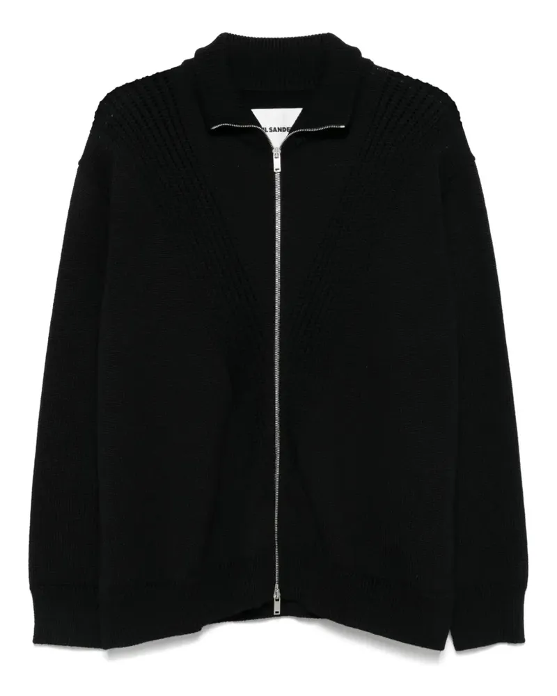 Jil Sander Cardigan mit Reißverschluss - Schwarz Schwarz