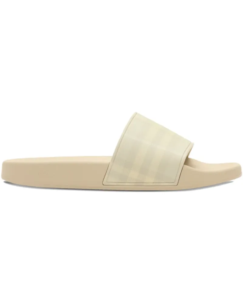 Burberry Pantoletten mit Check - Nude Nude
