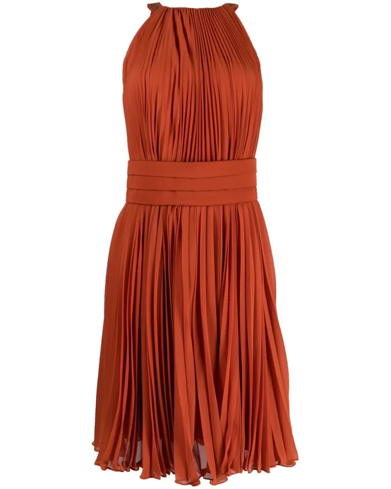 Max Mara Ärmelloses Kleid mit Raffungen - Braun Braun
