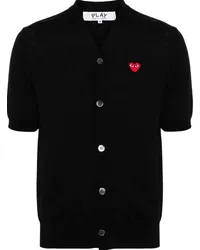 Comme des Garçons Cardigan mit V-Ausschnitt Schwarz