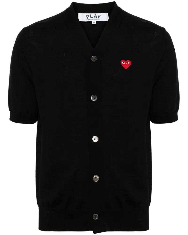 Comme des Garçons Cardigan mit V-Ausschnitt - Schwarz Schwarz