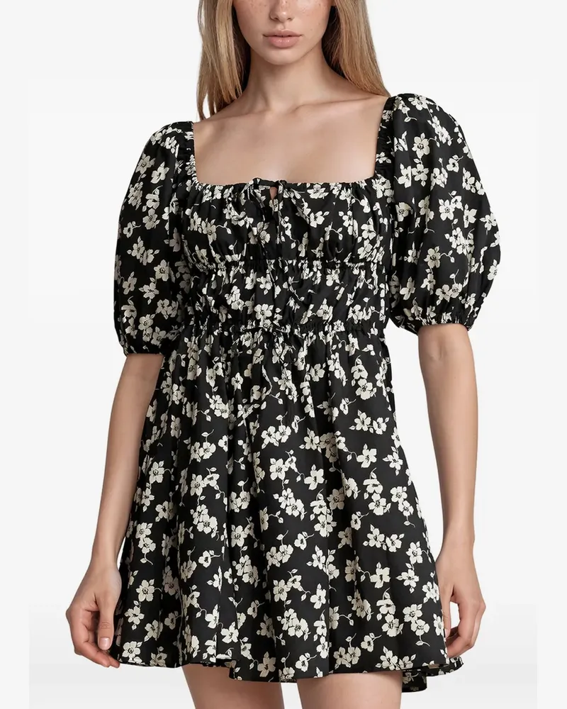 Ralph Lauren Minikleid mit Puffärmeln - Schwarz Schwarz