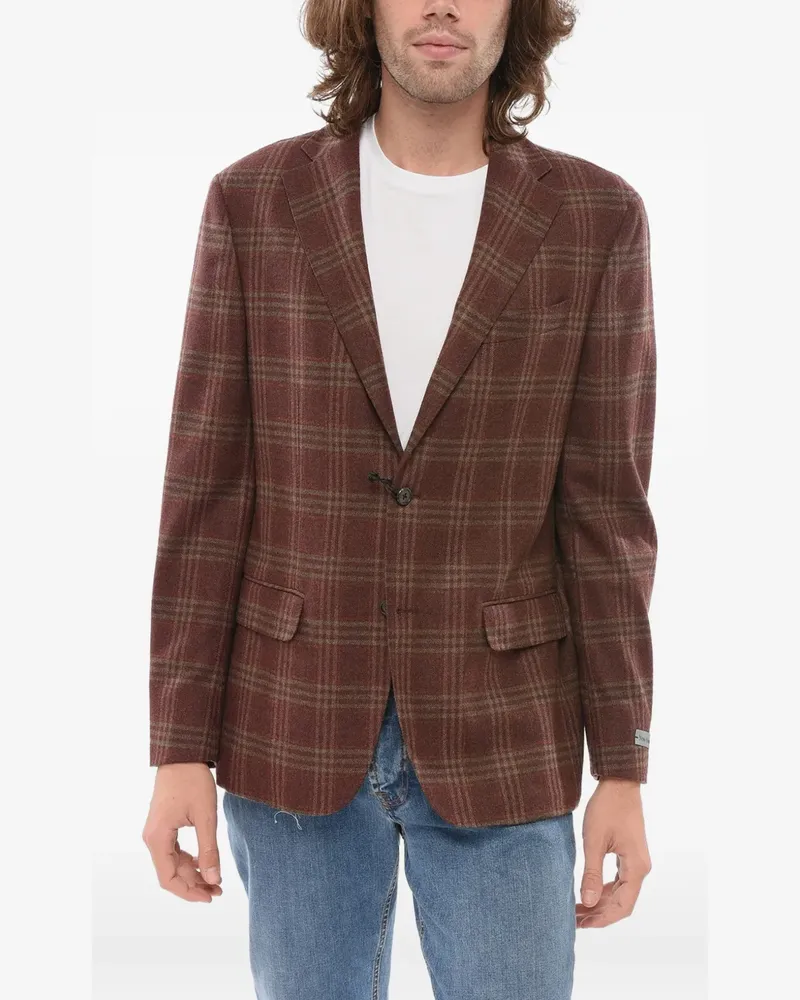 Corneliani Karierter Blazer - Rot Rot