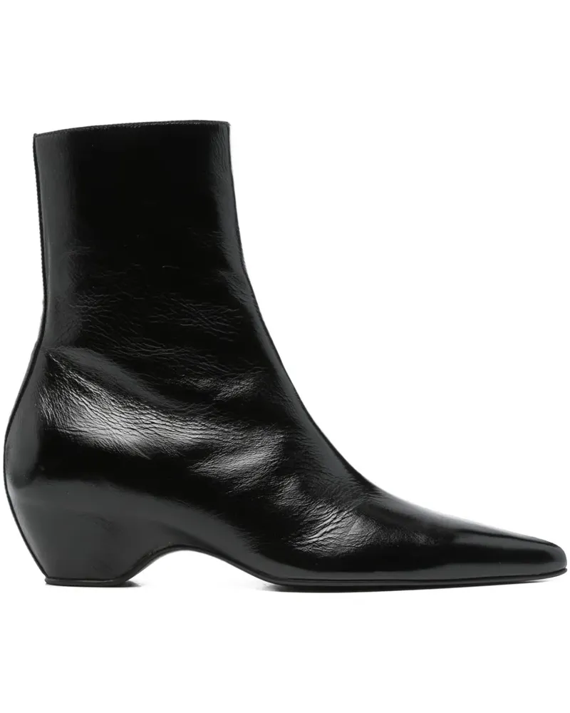 KHAITE Arizona Stiefeletten mit spitzer Kappe - Schwarz Schwarz