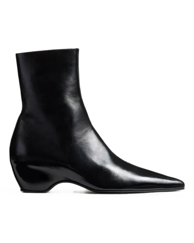 KHAITE Arizona Stiefeletten mit spitzer Kappe - Schwarz Schwarz