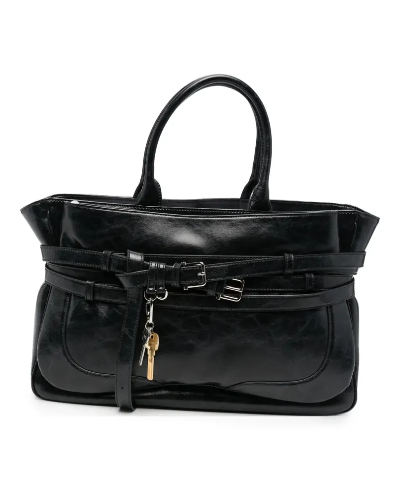 OSOI Brocle leather tote bag - Schwarz Schwarz