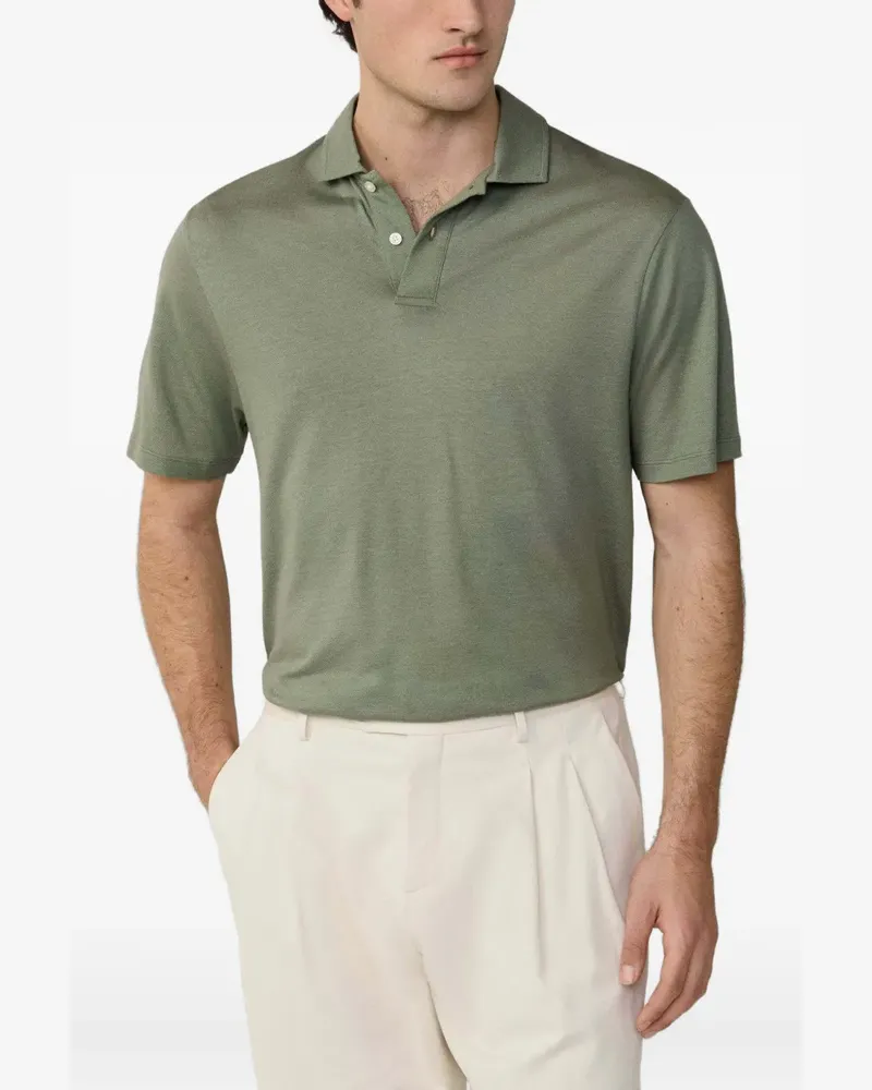 Hackett Travel Pique Poloshirt - Grün Grün
