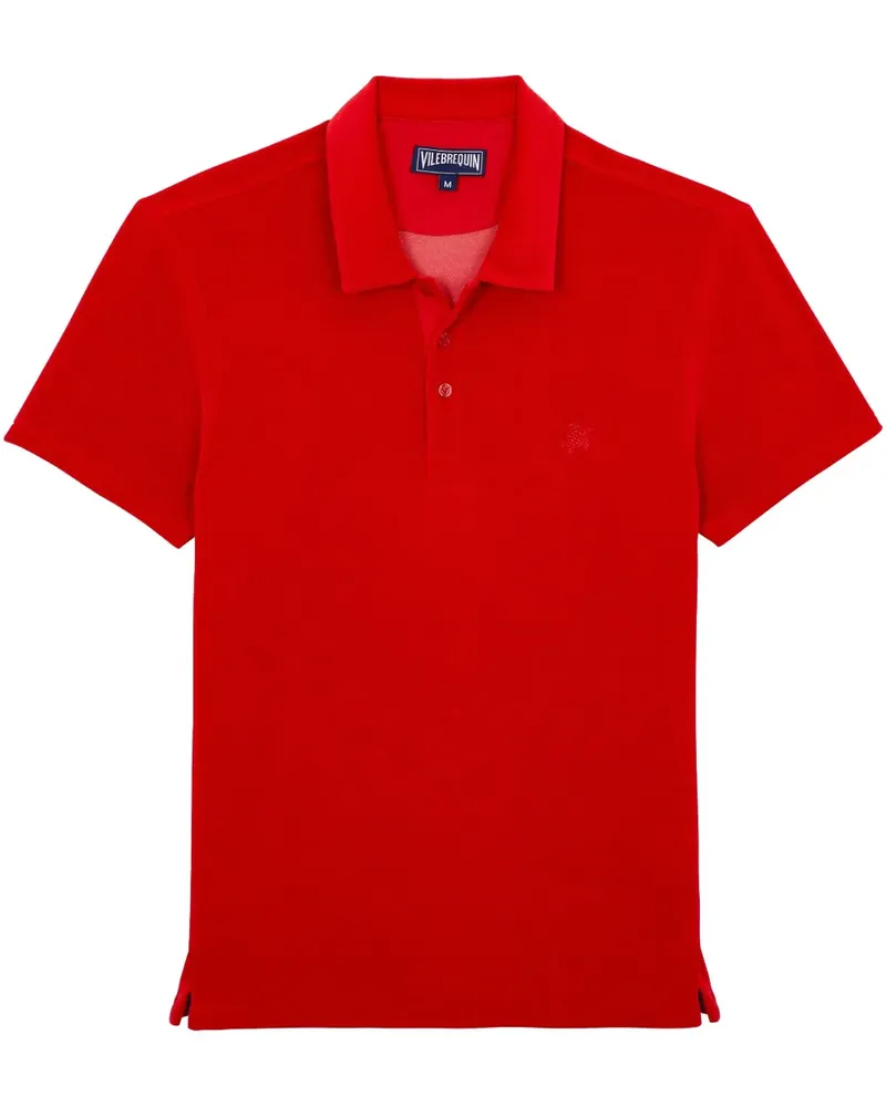 Vilebrequin Poloshirt aus Frottee Rot