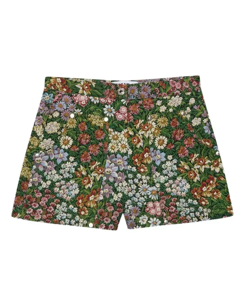 MSGM floral print shorts - Grün Grün