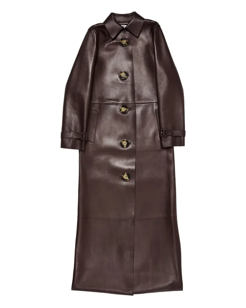 Acne Studios Langer Ledermantel - Braun Braun