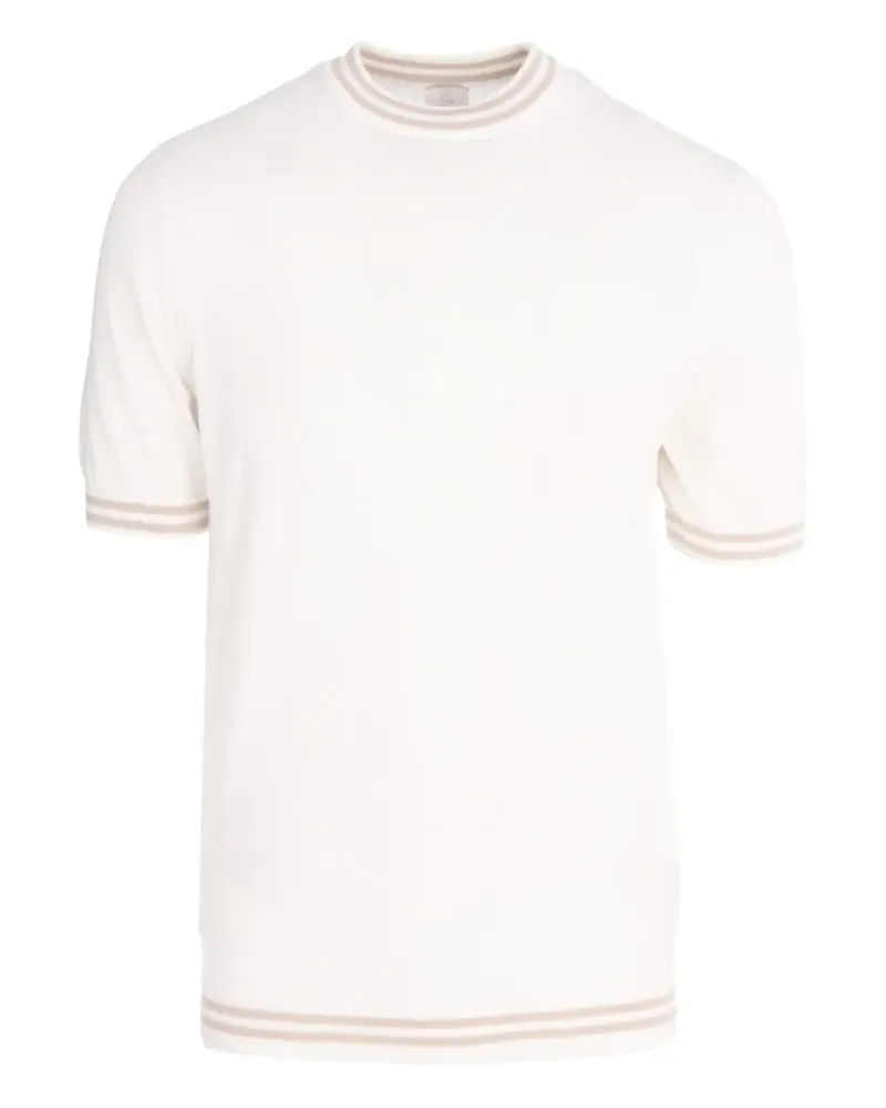 Eleventy T-Shirt mit Rundhalsausschnitt - Weiß Weiß