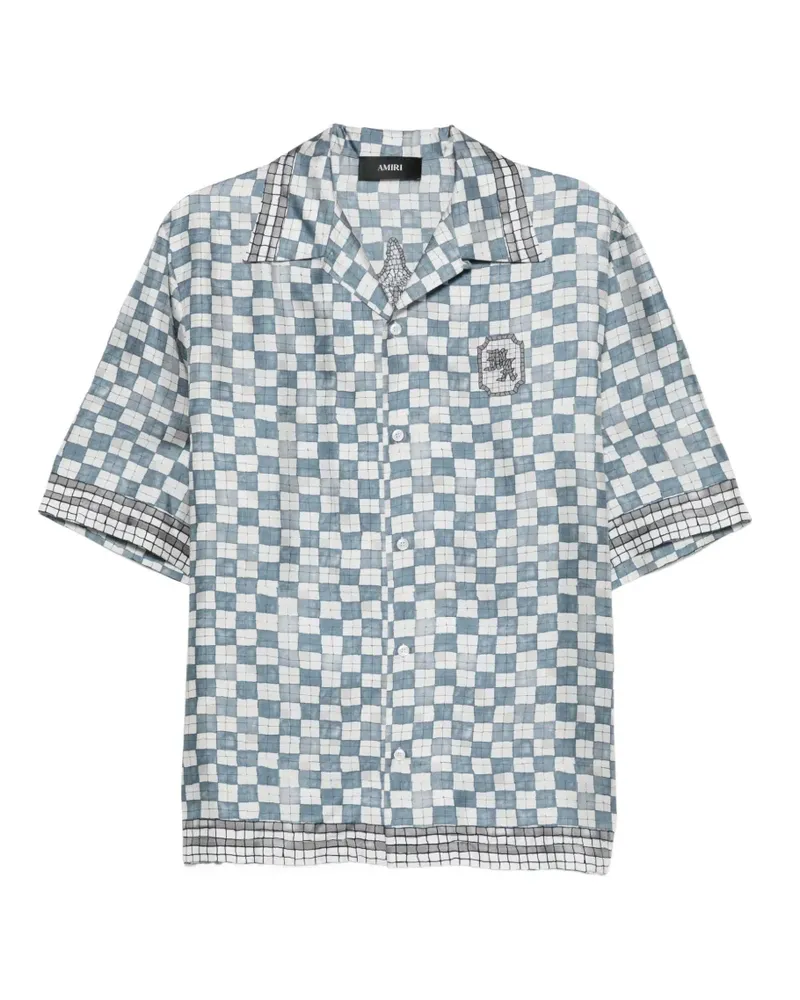 Amiri Kariertes MA Hemd - Blau Blau