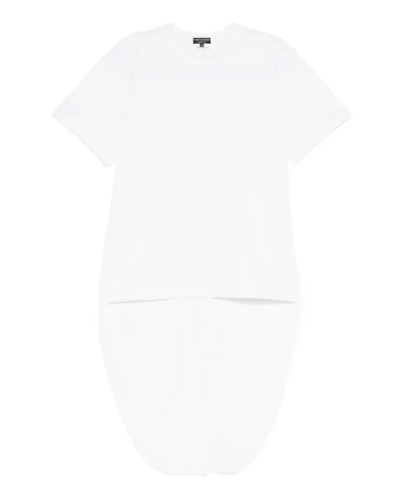 Comme des Garçons T-Shirt mit asymmetrischem Saum - Weiß Weiß