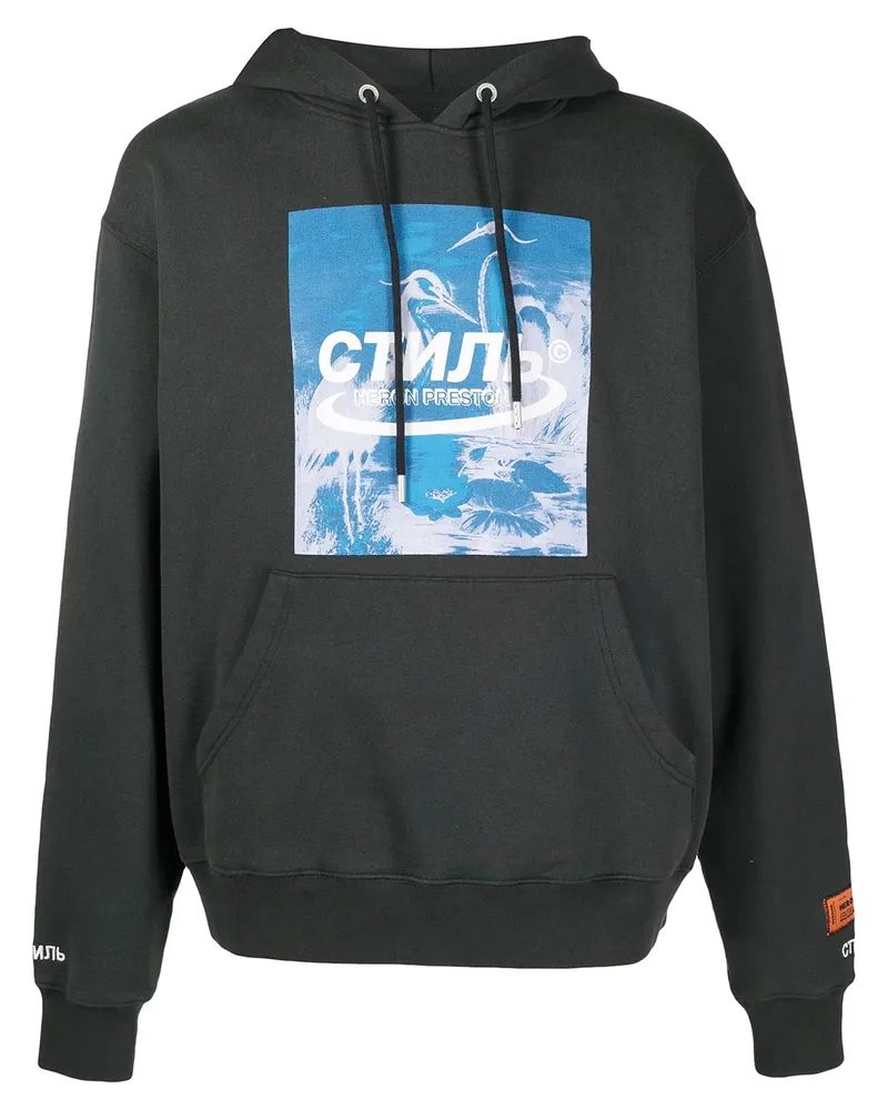 Heron Preston Hoodie mit Logo-Print - Schwarz Schwarz