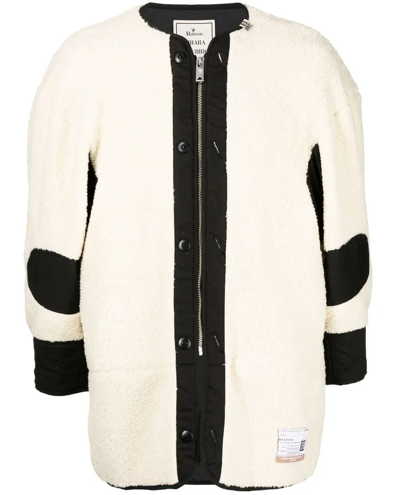 MIHARAYASUHIRO Fleecejacke mit Logo-Patch - Weiß Weiß
