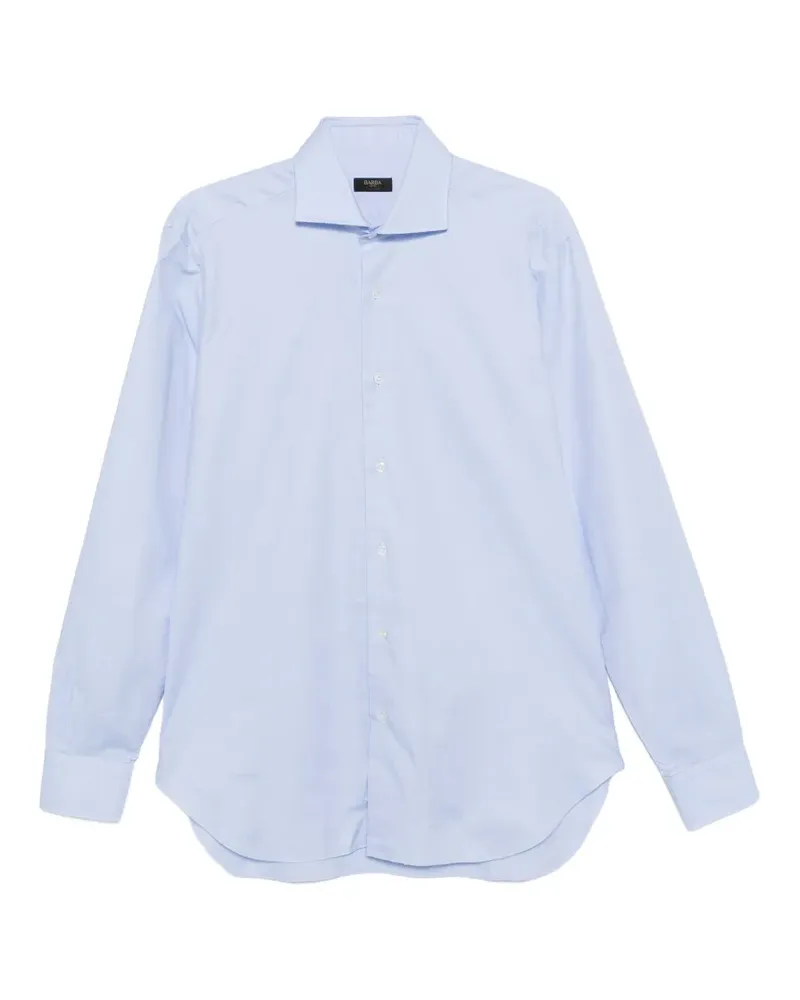 BARBA spread-collar shirt - Blau Blau