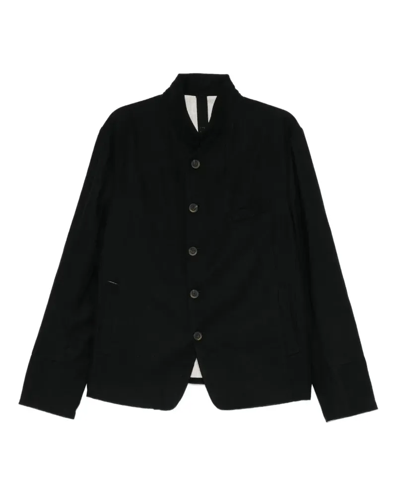 forme d'expression button-up stand-collar jacket - Schwarz Schwarz