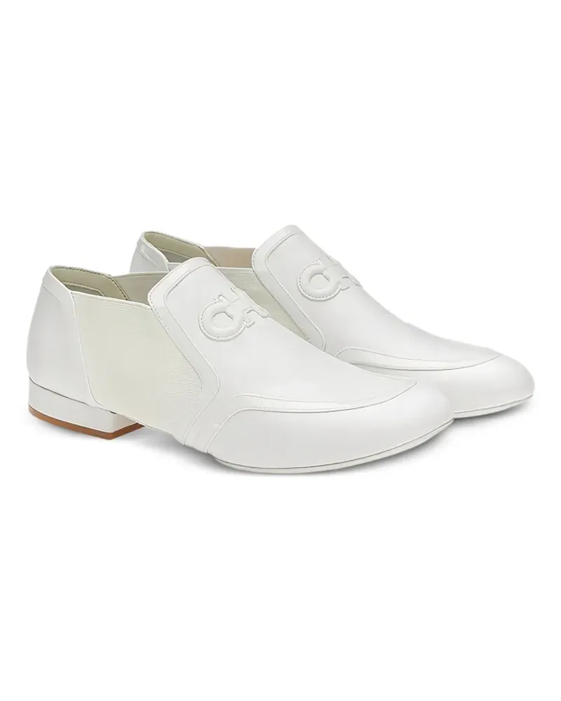 Ferragamo Loafer mit elastischem Einsatz - Weiß Weiß