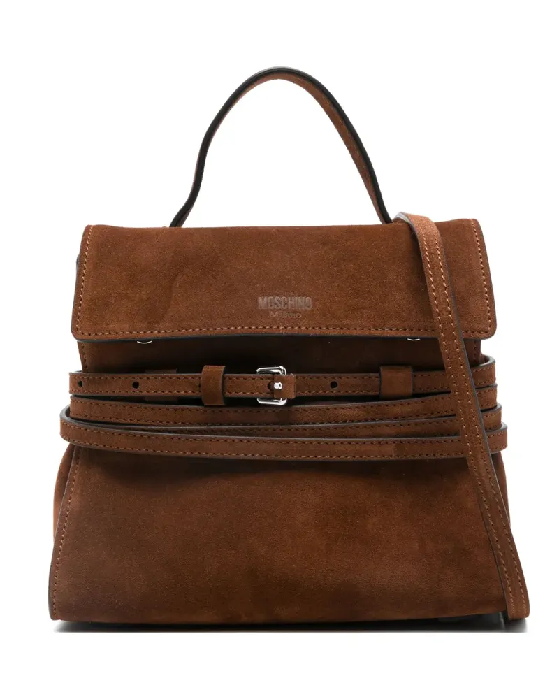 Moschino Schultertasche mit Schnalle - Braun Braun
