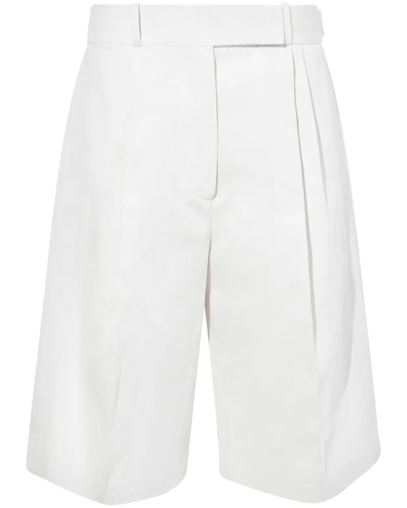 Proenza Schouler Knielange Plissee-Shorts - Weiß Weiß