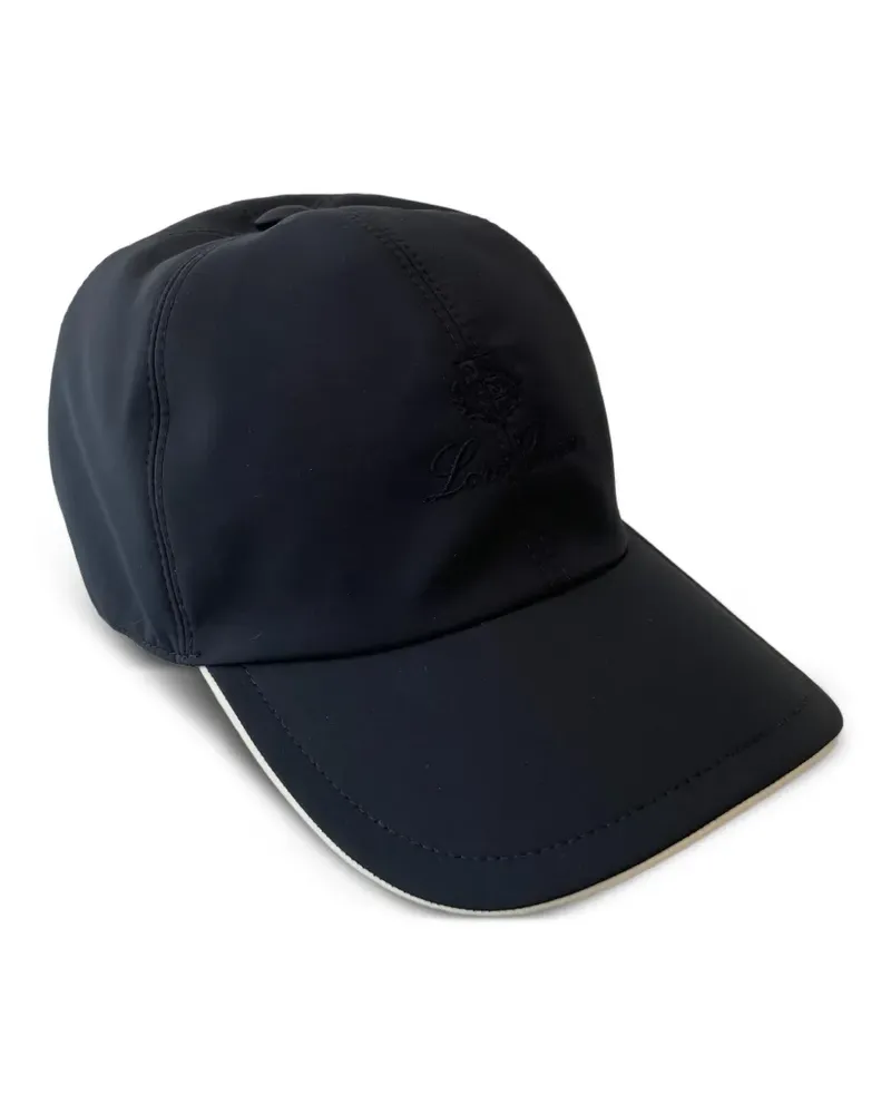 Loro Piana Baseballkappe mit Logo-Stickerei - Blau Blau