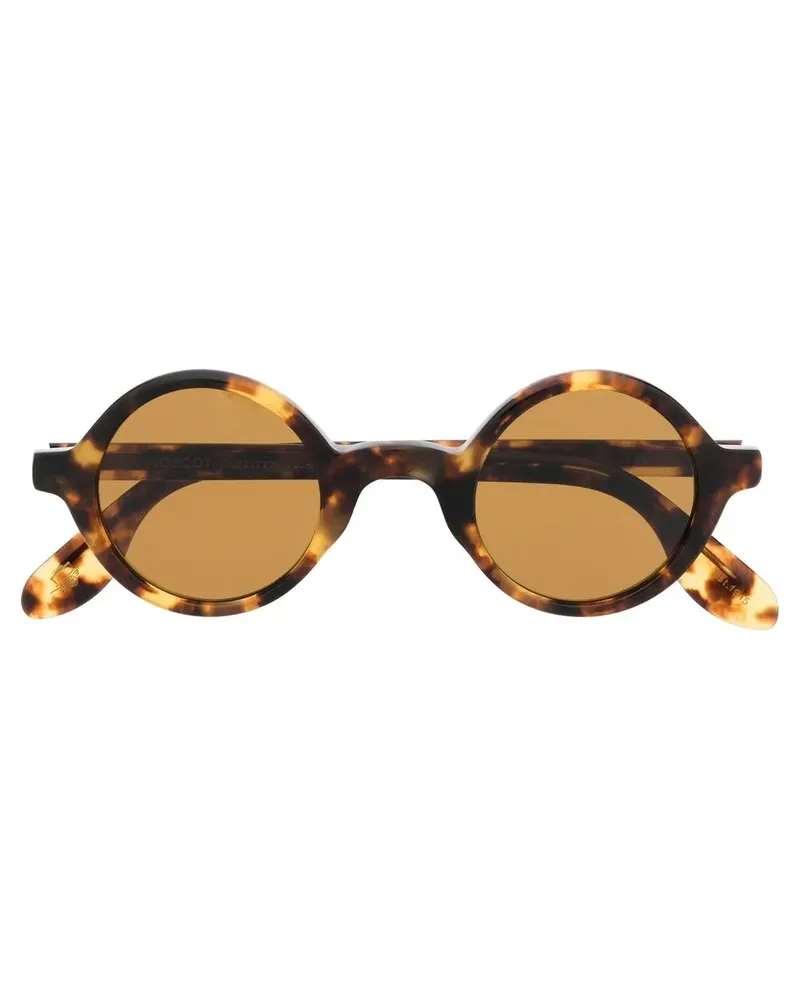 MOSCOT Runde Sonnenbrille in Schildpattoptik - Braun Braun