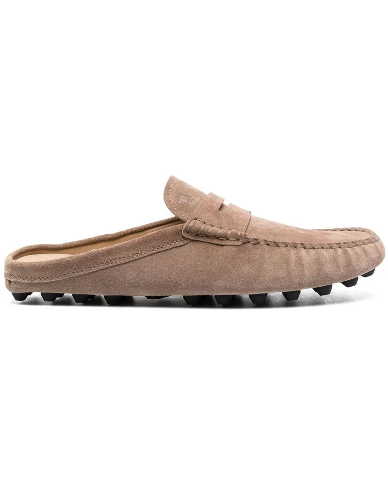 TOD'S Gommino Bubble Mules aus Wildleder - Nude Nude