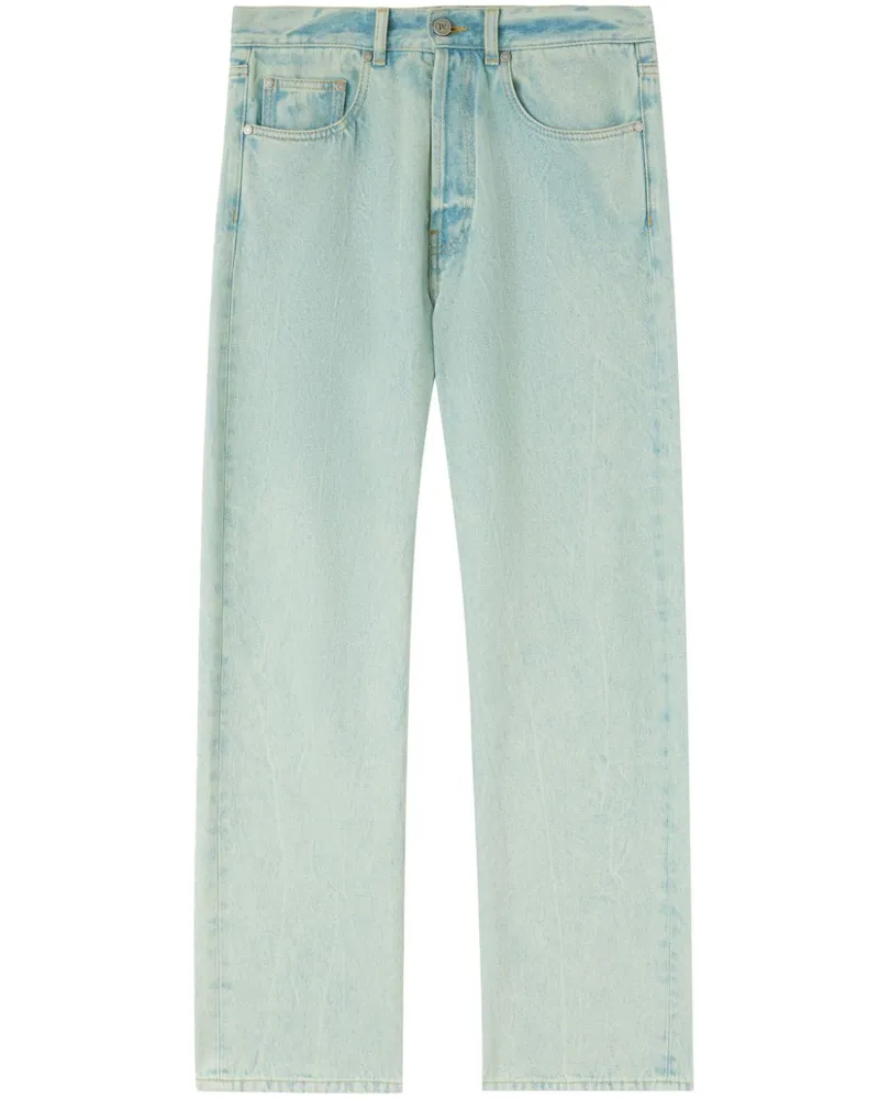 Palm Angels Überfärbte Wide-Leg-Jeans - Blau Blau