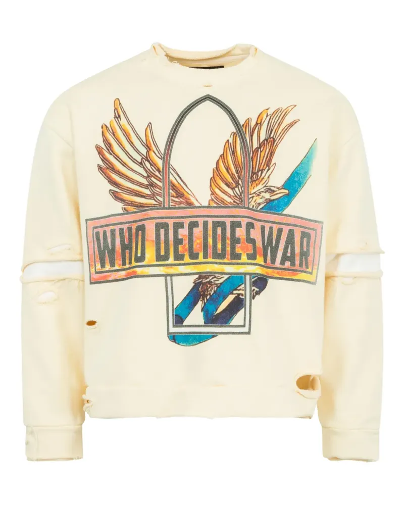 WHO DECIDES WAR Pullover im Distressed-Look - Nude Nude