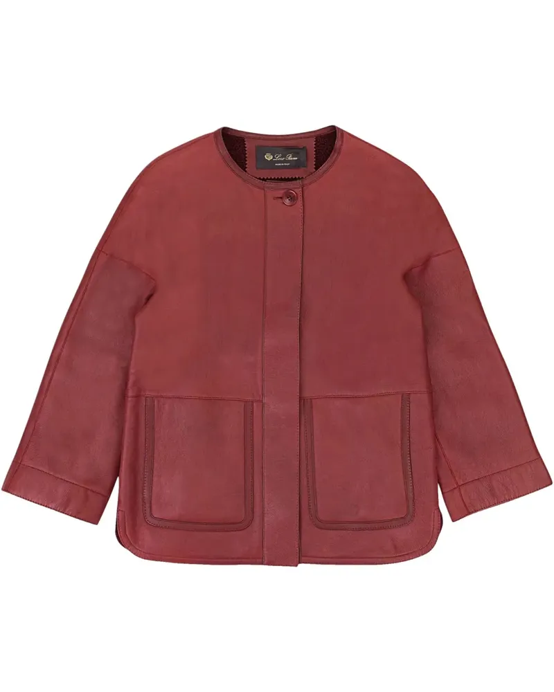 Loro Piana Evening Lederjacke - Rot Rot