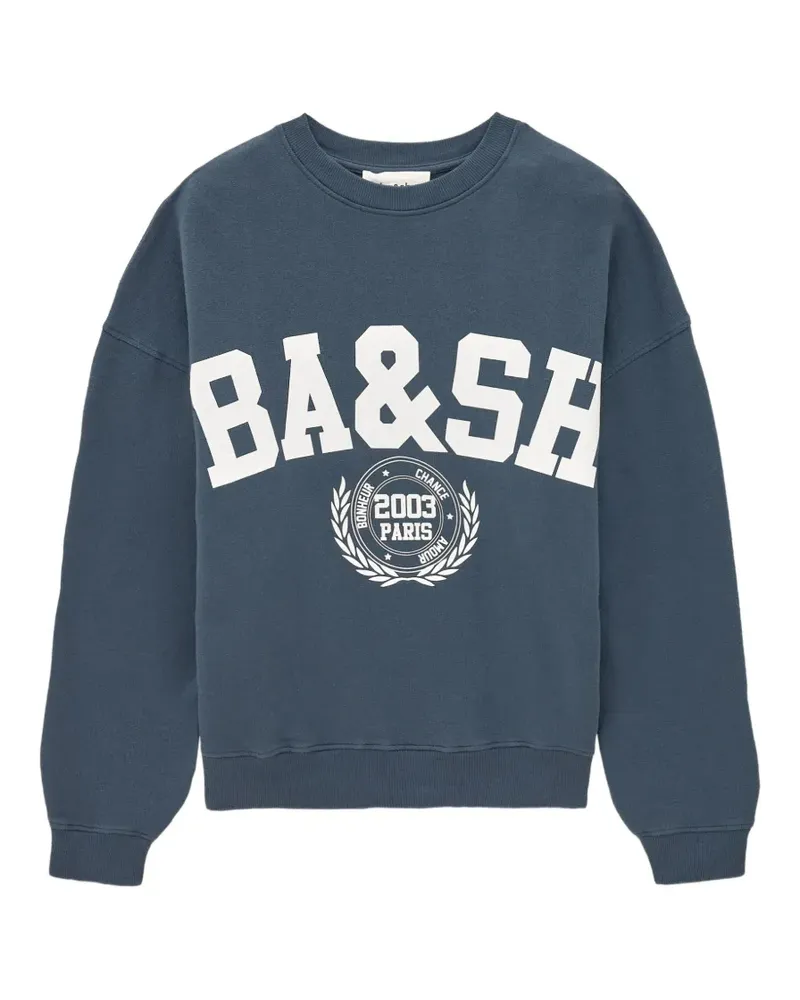 ba&sh Benjamin Sweatshirt mit Logo-Print - Blau Blau