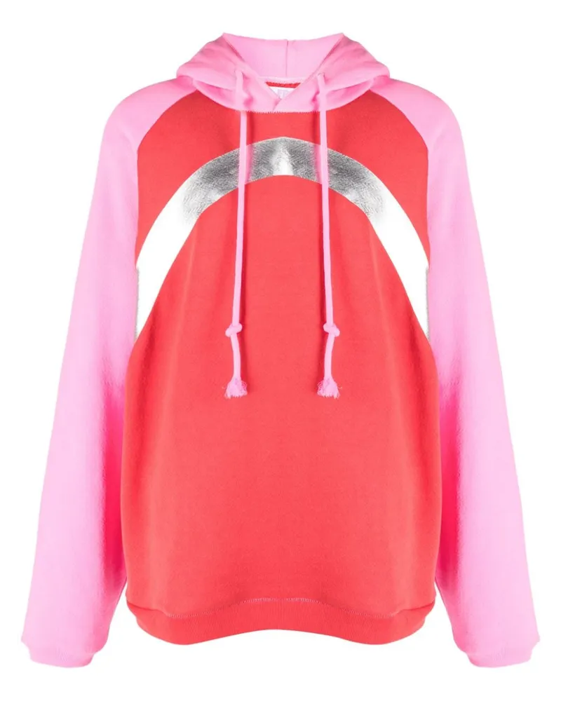 ERL Hoodie in Colour-Block-Optik Rosa