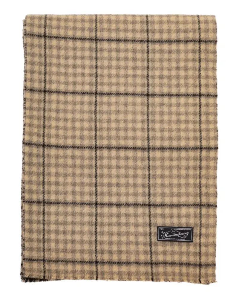 Mfpen Facade Schal mit Check-Muster - Nude Nude