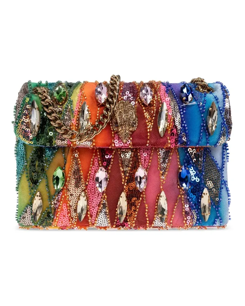 Kurt Geiger medium sequin-embellished shoulder bag - Blau Blau