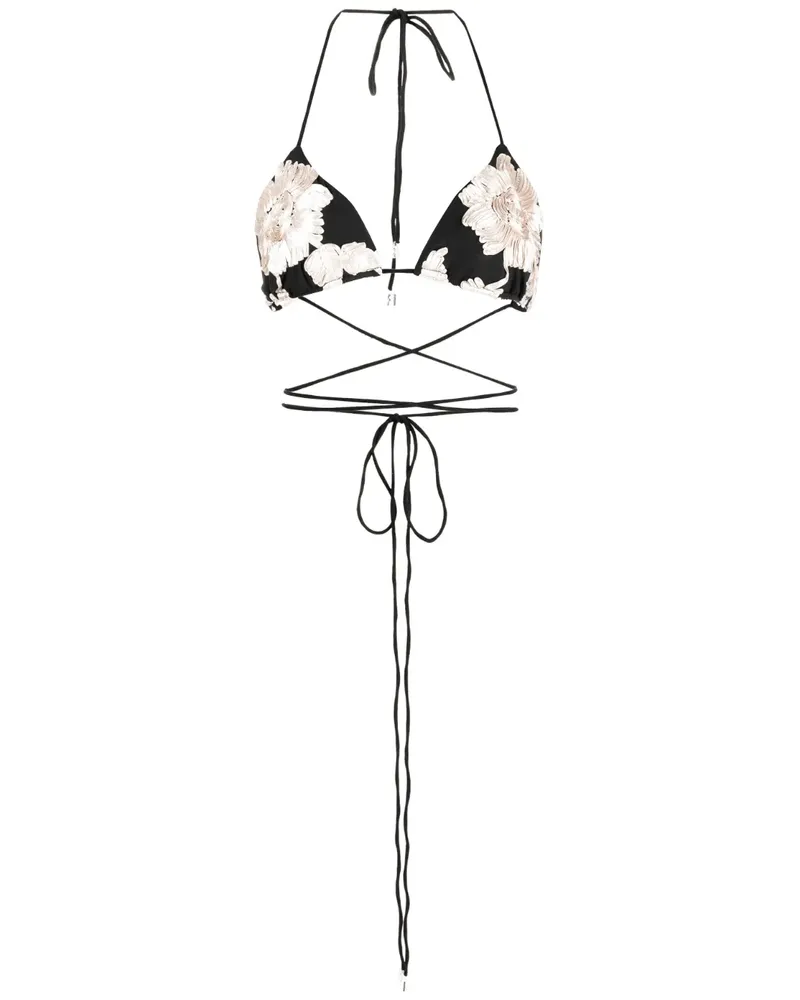 ROTATE Birger Christensen Top mit Blumenstickerei - Nude Nude