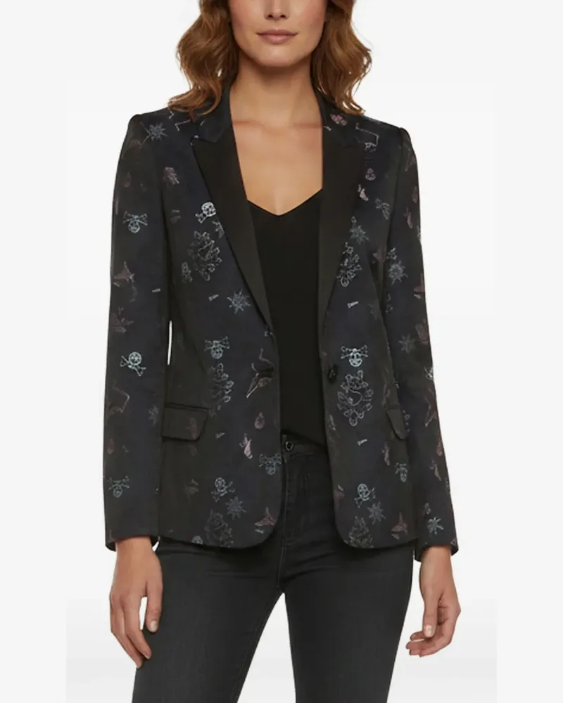 Zadig & Voltaire Victor Jac Tattoo jacquard blazer - Blau Blau