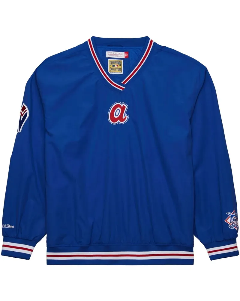 Mitchell & Ness MLB Vintage Logo "Braves" Pullover-Jersey - Blau Blau