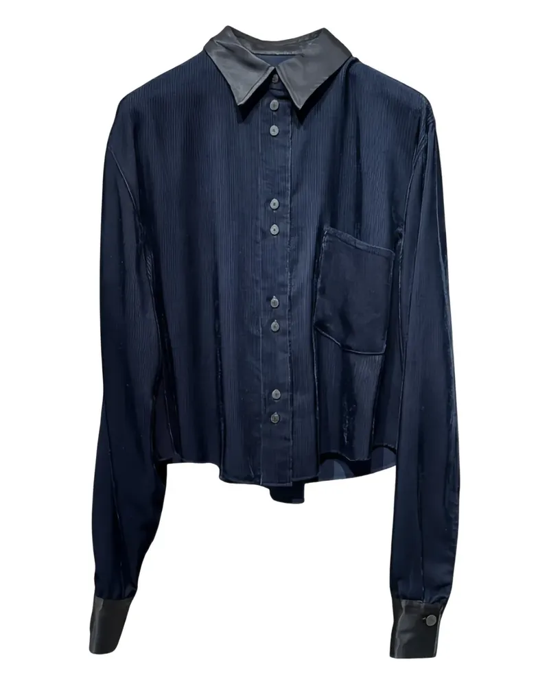 forte_forte Hemd mit aufgesetzter Tasche - Blau Blau