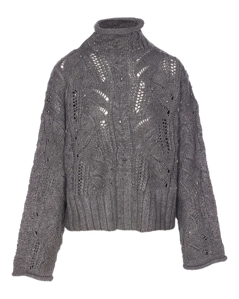 Liu Jo Verzierter Pullover - Grau Grau